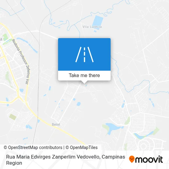 Rua Maria Edvirges Zanperlim Vedovello map