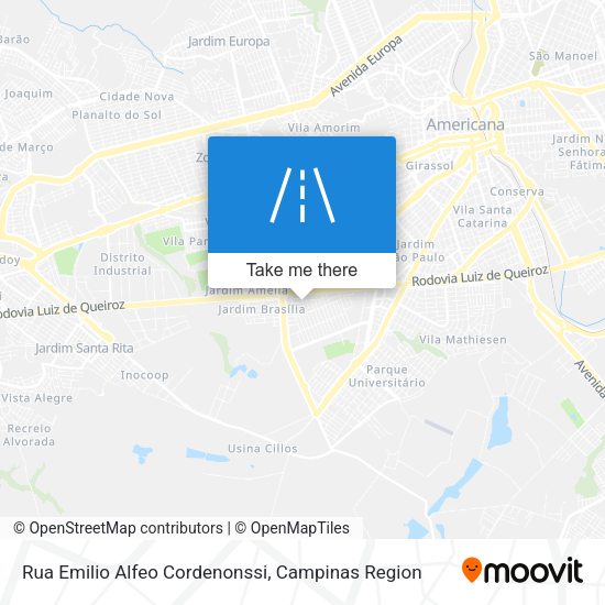 Rua Emilio Alfeo Cordenonssi map