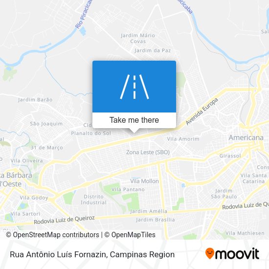 Rua Antônio Luís Fornazin map