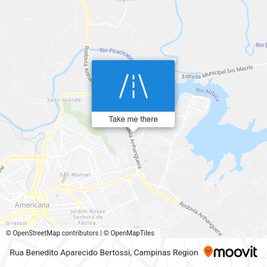 Rua Benedito Aparecido Bertossi map