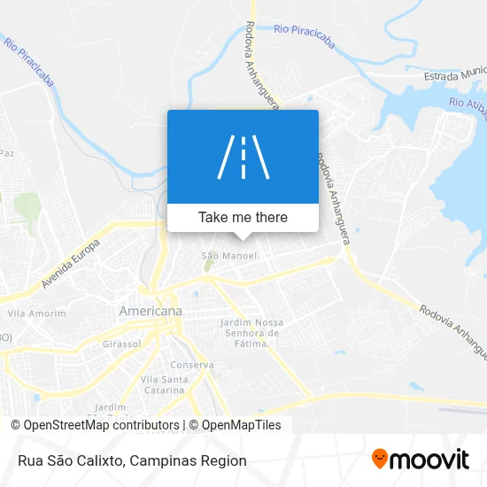 Rua São Calixto map