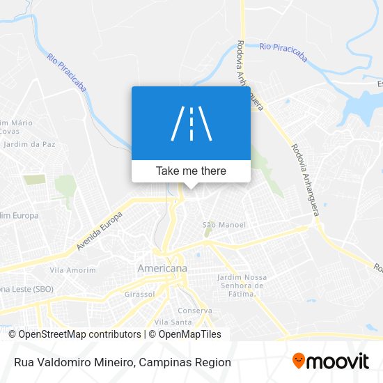 Rua Valdomiro Mineiro map