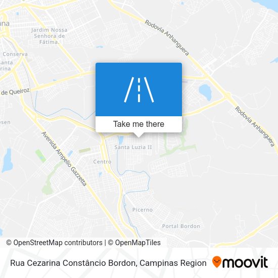 Rua Cezarina Constâncio Bordon map