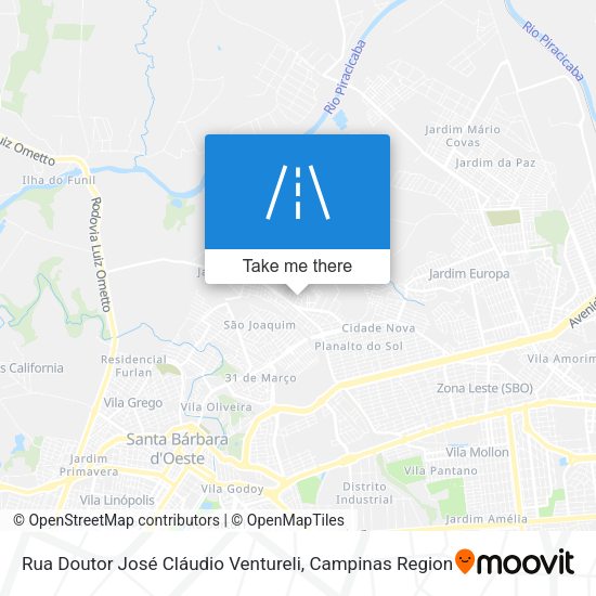 Rua Doutor José Cláudio Ventureli map