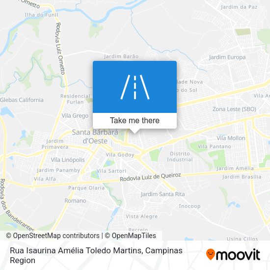 Rua Isaurina Amélia Toledo Martins map