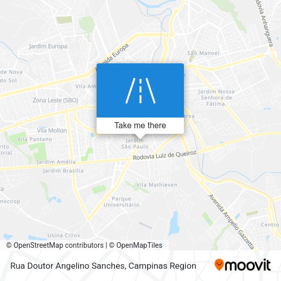 Rua Doutor Angelino Sanches map