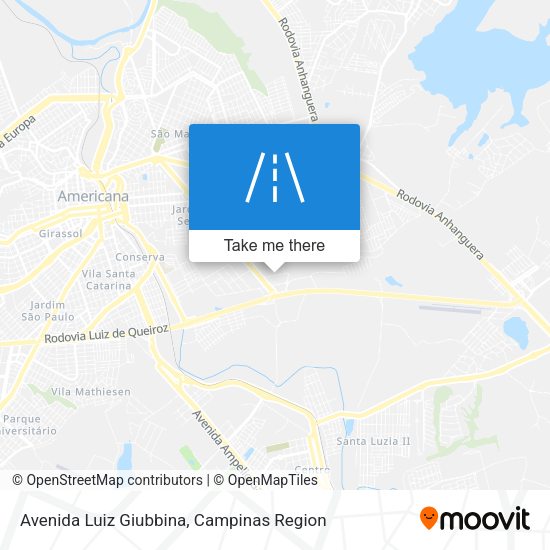 Avenida Luiz Giubbina map