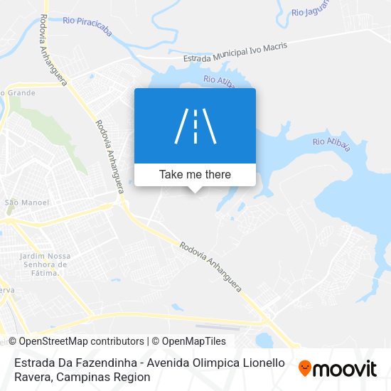 Estrada Da Fazendinha - Avenida Olimpica Lionello Ravera map