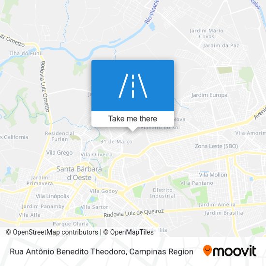 Rua Antônio Benedito Theodoro map