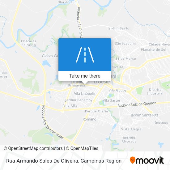 Rua Armando Sales De Oliveira map