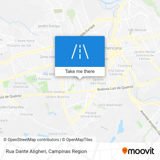 Rua Dante Aligheri map