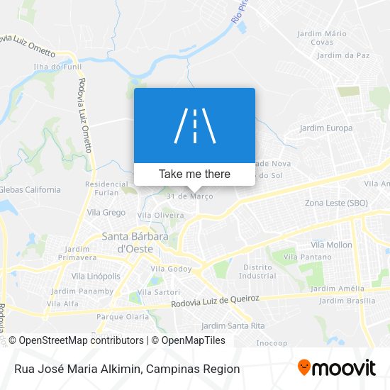 Rua José Maria Alkimin map