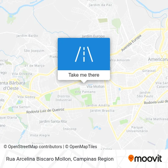 Rua Arcelina Biscaro Mollon map