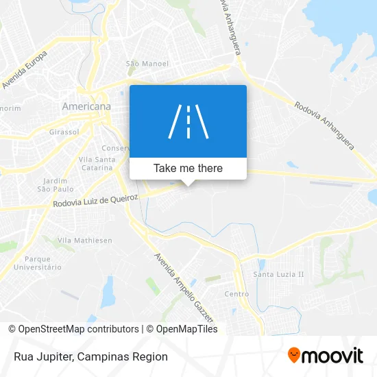 Rua Jupiter map
