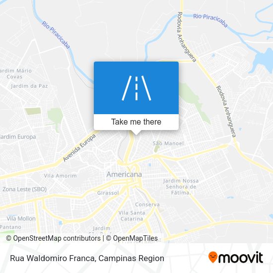 Rua Waldomiro Franca map