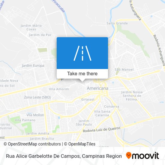 Rua Alice Garbelotte De Campos map