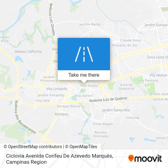Ciclovia Avenida Corifeu De Azevedo Marquês map