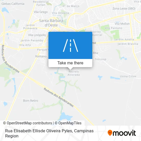 Rua Elisabeth Ellisde Oliveira Pyles map