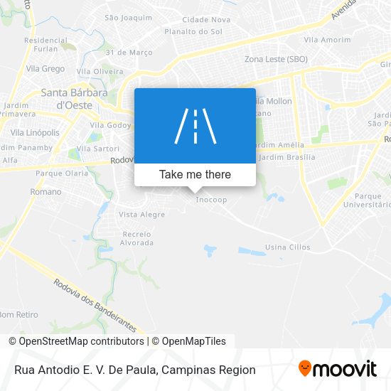 Rua Antodio E. V. De Paula map