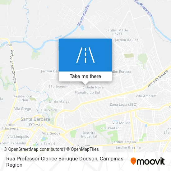 Rua Professor Clarice Baruque Dodson map