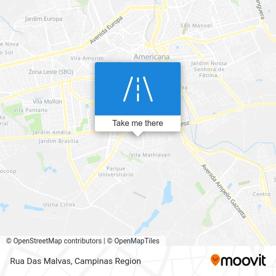 Rua Das Malvas map