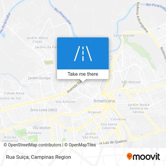 Rua Suiça map