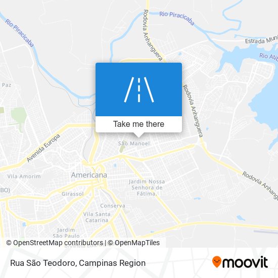 Rua São Teodoro map