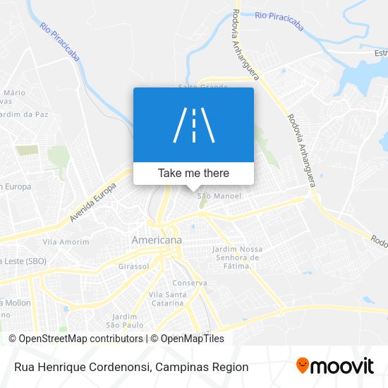 Rua Henrique Cordenonsi map