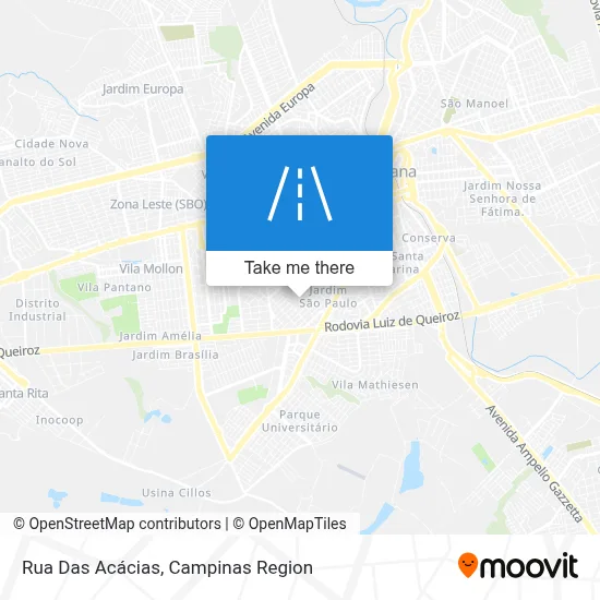 Rua Das Acácias map
