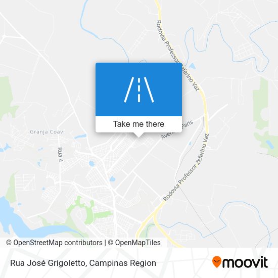 Rua José Grigoletto map