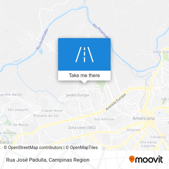 Rua José Padulla map