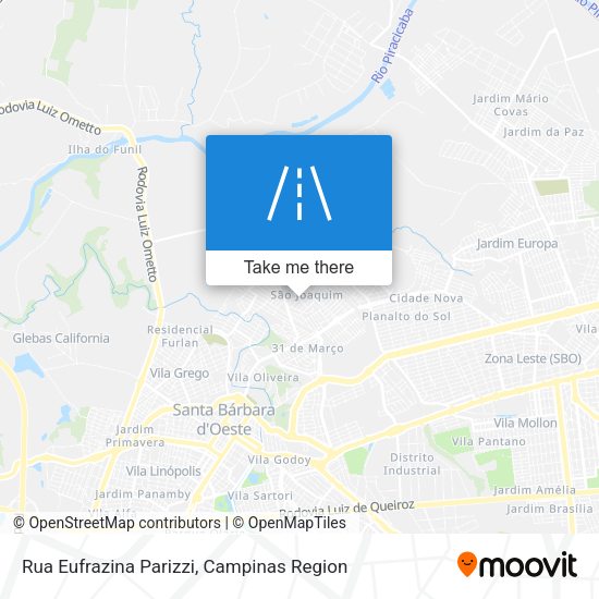 Rua Eufrazina Parizzi map