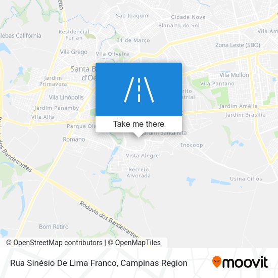 Rua Sinésio De Lima Franco map