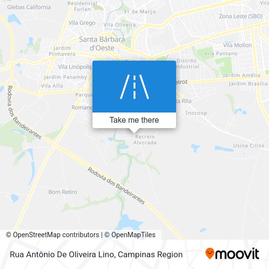 Rua Antônio De Oliveira Lino map