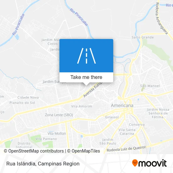 Rua Islândia map