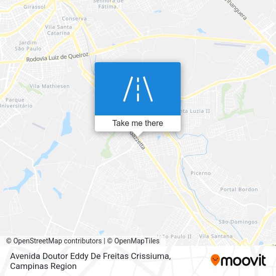 Avenida Doutor Eddy De Freitas Crissiuma map