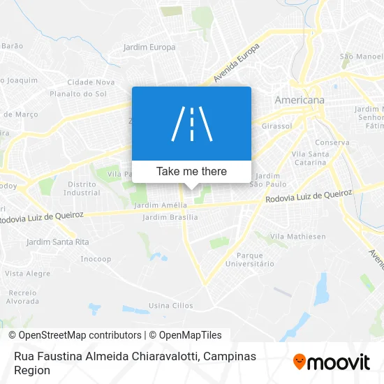 Rua Faustina Almeida Chiaravalotti map