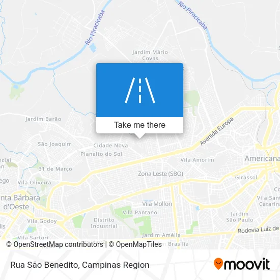 Rua São Benedito map