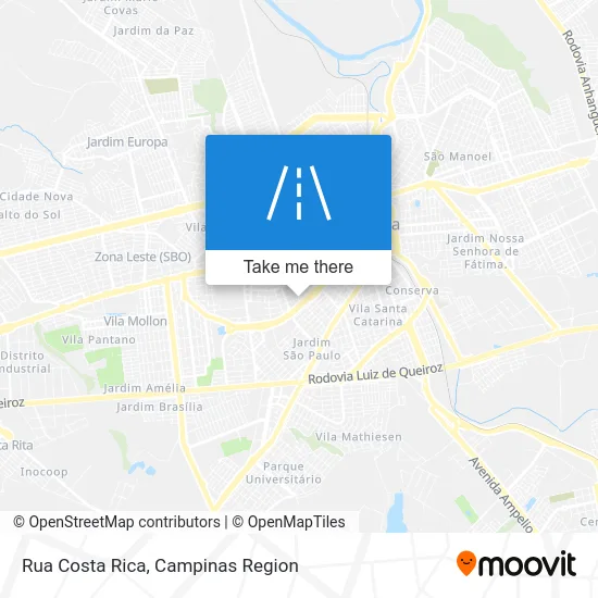Rua Costa Rica map