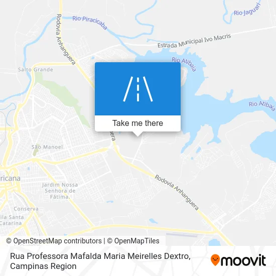 Rua Professora Mafalda Maria Meirelles Dextro map