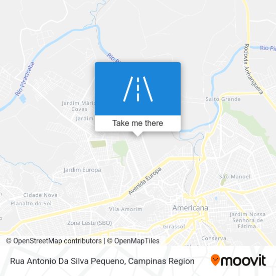 Rua Antonio Da Silva Pequeno map
