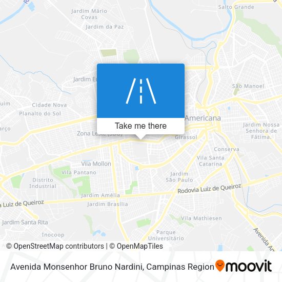 Avenida Monsenhor Bruno Nardini map