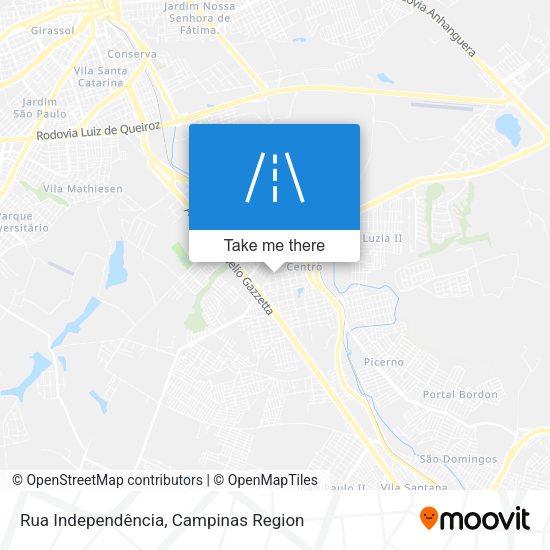 Rua Independência map