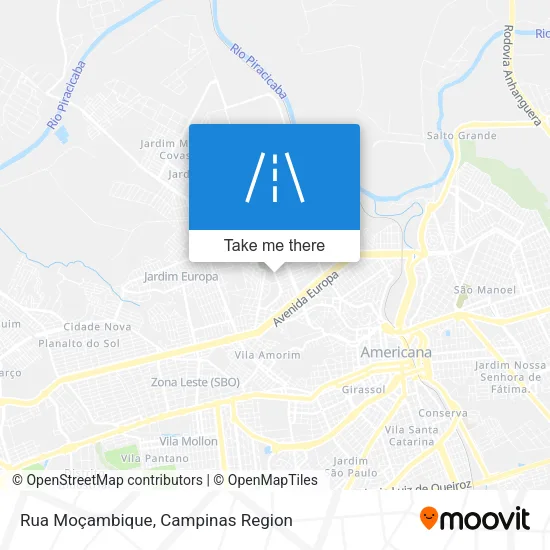 Rua Moçambique map