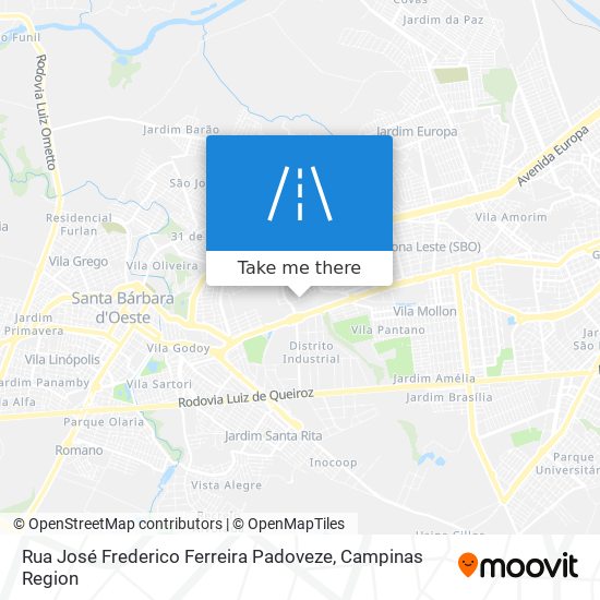 Rua José Frederico Ferreira Padoveze map