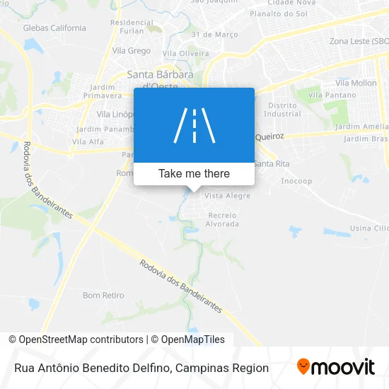 Rua Antônio Benedito Delfino map