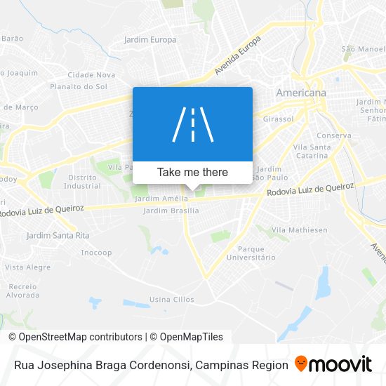 Rua Josephina Braga Cordenonsi map