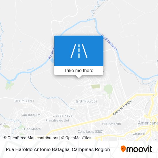 Rua Haroldo Antônio Batáglia map