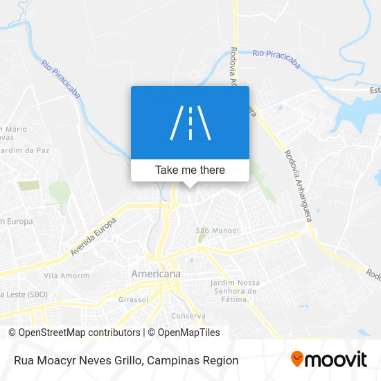 Rua Moacyr Neves Grillo map