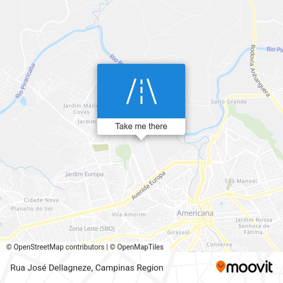 Rua José Dellagneze map